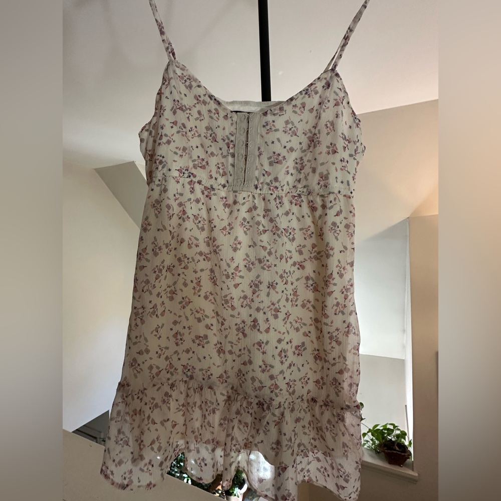 American Eagle Outfitters Cream Floral Blouse